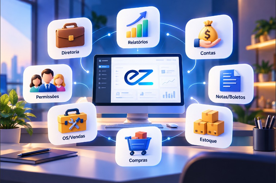 Módulos e recursos do EZ ERP